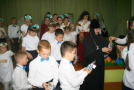 Пасхальный концерт воскресной школы монастыря для посетителей и жителей Брестского Дома ветеранов