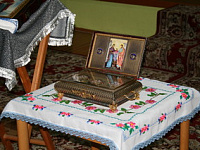 Ковчег с частицами Пояса Пресвятой Богородицы и мощей Ее родителей посетили Брестский Дом ветеранов