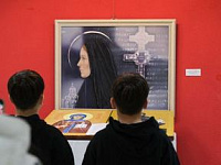 Воспитанники Воскресной школы посетили выставку, посвященную преподобной Евфросинии