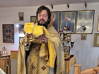 В часовне святителя Николая Чудотворца совершена Литургия в память мученика Лонгина Сотника